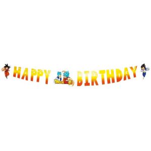 Ruedelafete Guirlande Happy Birthday 2m Dragon Ball &copy;