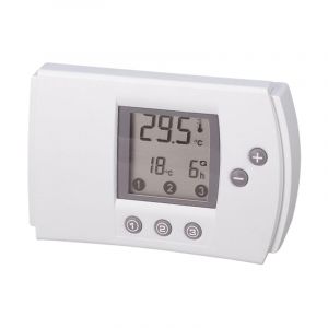Velamp Thermostat numérique à 2 Fils, Chaud/Froid. Blanc