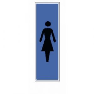 Image de Novap Plaquette signalétique en plexiglass - 170 x 40 mm - Idéogramme femme