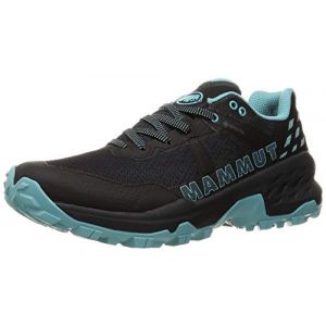 Mammut Women's Sertig II Low GTX - Chaussures multisports taille 7, noir/turquoise