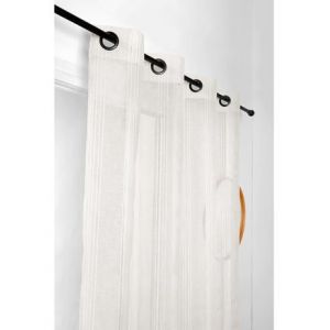 LINDER Voilage semi-transparent blanc cassé 145 x 260 cm
