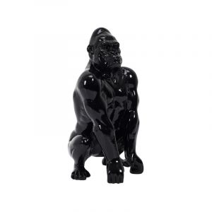 The home deco factory Statuette Déco Gorille "Sculpture" 24cm Noir