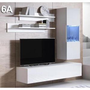 Design Ameublement Combinaison de meubles Luke 6A blanc (1,6m)