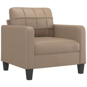 VidaXL Fauteuil en Similicuir Cappuccino 60 cm