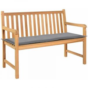 Décoshop26 Coussin de banc de jardin Gris 120 x 50 x 3 cm DEC021555