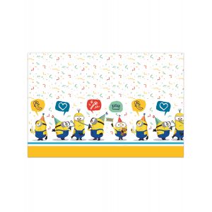 Procos Nappe en plastique Minions 120 x 180 cm - Couleur Jaune - Taille Taille Unique