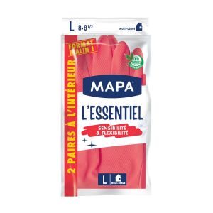 Mapa Gants De Ménage L'essentiel Tl - Le Lot De 2 Paires