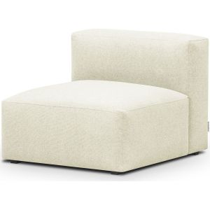 Image de Chauffeuse sans accoudoirs modulable en tissu ivoire - Modulo New