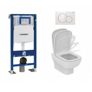 Image de Geberit Pack UP320 + Cuvette KHEOPS Aquablade + Plaque Blanche