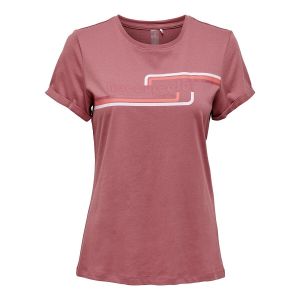 Only Play T-shirt col rond manches courtes Belma Rose Blush - Taille XS