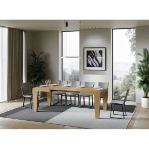 Table extensible 6 à 10 personnes chêne naturel Kristo l 130 à 234cm