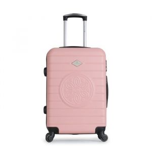 Image de Gerard pasquier - valise grand format abs mimosa-a 4 roulettes 70 cm - rose