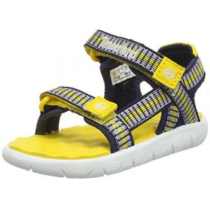 Timberland Perkins Row Webbing', Sandales Bout Ouvert Mixte Enfant, Bleu (Black Iris), 21 EU