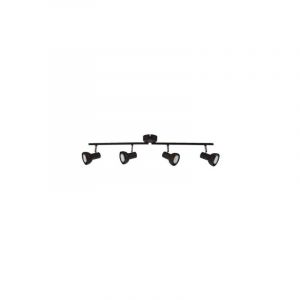 Spot De Plafond Quadruple Lin&eacute;aire S&eacute;rie Kaitola Gu10 Noir