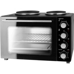Emerio MO-125236.4 Mini-four fonction chaleur tournante, plaques de cuisson incluses, fonction grill, avec fonction cui