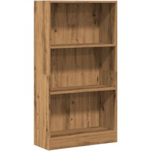 VidaXL Bibliothèque chêne artisanal 60x24x109 cm bois d'ingénierie, étagère à livres, porte-livres, support à livres, armoire de rangement