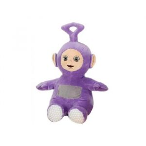 Peluche teletubies tinky winky 50 cm violet - personnage tv - set doudou enfant avec carte offerte