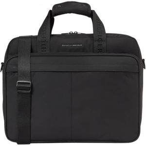 Tommy Hilfiger Sac pour Ordinateur Portable Homme Repreve &agrave; Bandouli&egrave;re, Noir (Black), Taille Unique