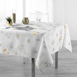 Nappe rectangulaire (L240 cm) Bloomy Blanc