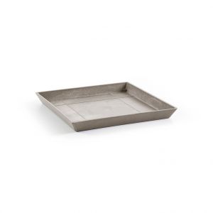 Image de Soucoupe Square 50 Taupe 43 x 43 x h 3,5 cm Ecopots