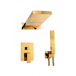 Desconocido Silla Élégant Colonne de Douche Encastrée Ensemble de Douche Mécanique Système de Douche Encastrabl