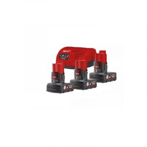 Image de Milwaukee Pack M12 NRG-603 batteries 12V 3x6.0Ah - 4933459208