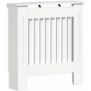VidaXL Cache-Radiateur Blanc Brillant 78 X 19 X 81,5 Cm