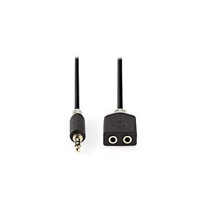 Nedis Câble Audio Stéréo 3.5mm Mâle/Femelle 20 cm