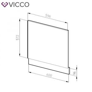 Façade de lave-vaisselle "R-Line" 60cm Anthracite brillant/Blanc Vicco