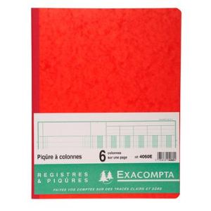Exacompta Registre 6 colonnes 80 pages (250 x 320 mm)