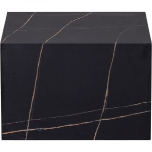 Woood BENJI - Table basse effet marbre H40xL60cm - Noir