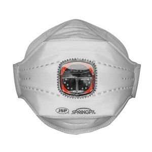 JSP safety Masque jetable trois plis Springfit FFP3V (435) avec Valve Typhoon (boîte de 10) (BGA182-206-000)