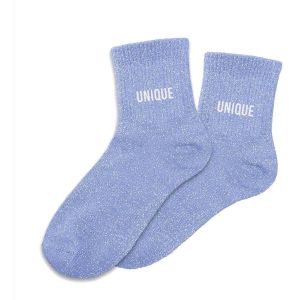 Sud trading Chaussettes Paire de chaussettes bleu clair paillet&eacute;es Unique