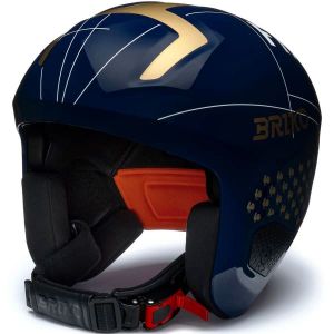 Briko Helmet Adulte Unisexe, Shiny TANGAROA Blue-Gold-White, S