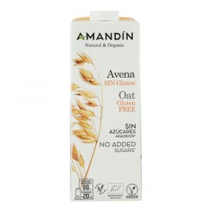 Bebida ecol&oacute;gica de aveia sem gl&uacute;ten 1 L (Aveia) - Amandin