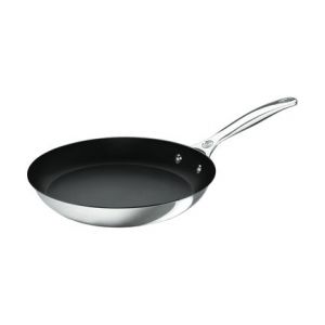 Le Creuset Po&ecirc;le anti-adh&eacute;rente Signature inox gris clair 24 cm Gris