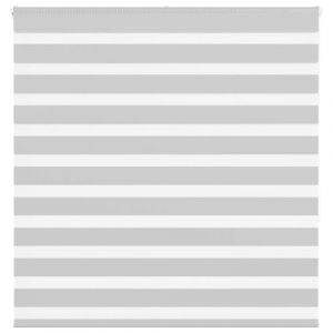 VidaXL Store z&egrave;bre Gris Clair Largeur du Tissu 145,9 cm Polyester, Store &agrave; Enrouleur z&eacute;br&eacute;, Store z&eacute;br&eacute; pour fen&ecirc;tre, Store z&eacute;br&eacute; pour vitre