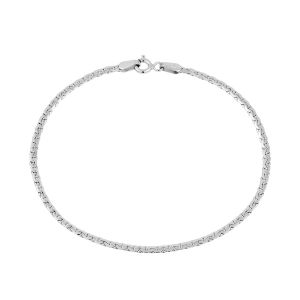 Cleor Bracelets Bracelet en Or 375/1000 Blanc Femme - Couleur Unique - Taille multicolor