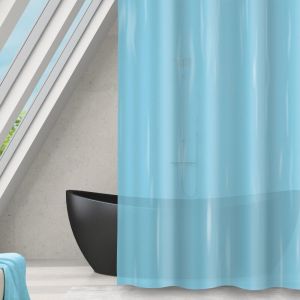 MSV Rideau de douche Polyester ROMANA 180x180cm Bleu
