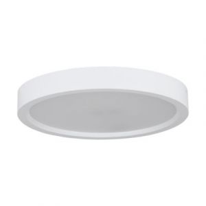 Eglo LED plafonnier Idun-E, lampe de plafond ronde luminaire pour cuisine et bureau, plastique blanc, lumière blanc neutre, Ø 28,5 cm