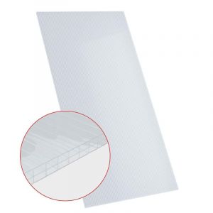 McCover PLAQUE POLYCARBONATE ALV&Eacute;OLAIRE 3500 x 980 x 16MM Clair, E : 16 mm, l : 98 cm, L : 3,5 m