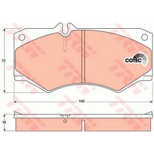 Trw Plaquettes De Frein GDB317 Jeu De Plaquettes De Frein,Jeu de plaquettes de frein, frein à disque VW,MERCEDES-BENZ,PUCH