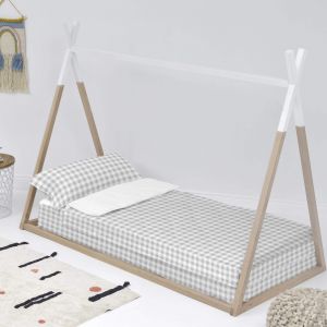 Housse de couette non rembourrée Happyfriday Basic Kids Vichy Gris 90 x 200 cm