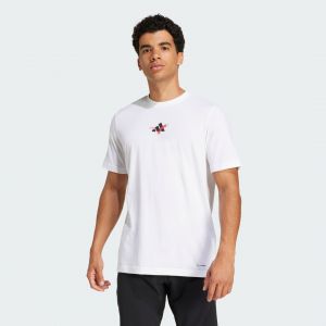 Adidas 3B T-shirt Hommes - Blanc, Multicouleur