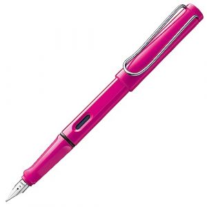 Image de Lamy Stylo plume Safari 013 - Stylo plume moderne de couleur rose avec poignée ergonomique et design intemporel - Plu...