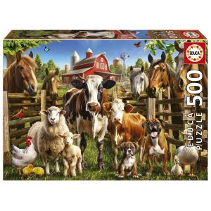 Educa Puzzle 500 pièces : Les Malins De La Ferme