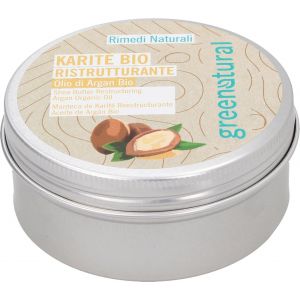 Greenatural Burro di Karit&egrave; Bio con Olio di Argan Bio Ristrutturante - 50 ml