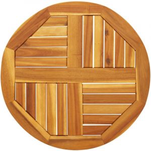 VidaXL Dessus De Table Ø60x2 Cm Rond Bois Massif D'acacia