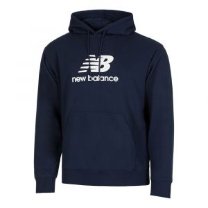 Image de New Balance Logo French Terry Hoodie Sweat &Agrave; Capuche Hommes - Bleu Fonc&eacute;