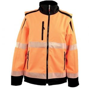 Kiplay Veste Softshell Apollo Avec Manches Amovibles - Haute Visibilité - Orange - L